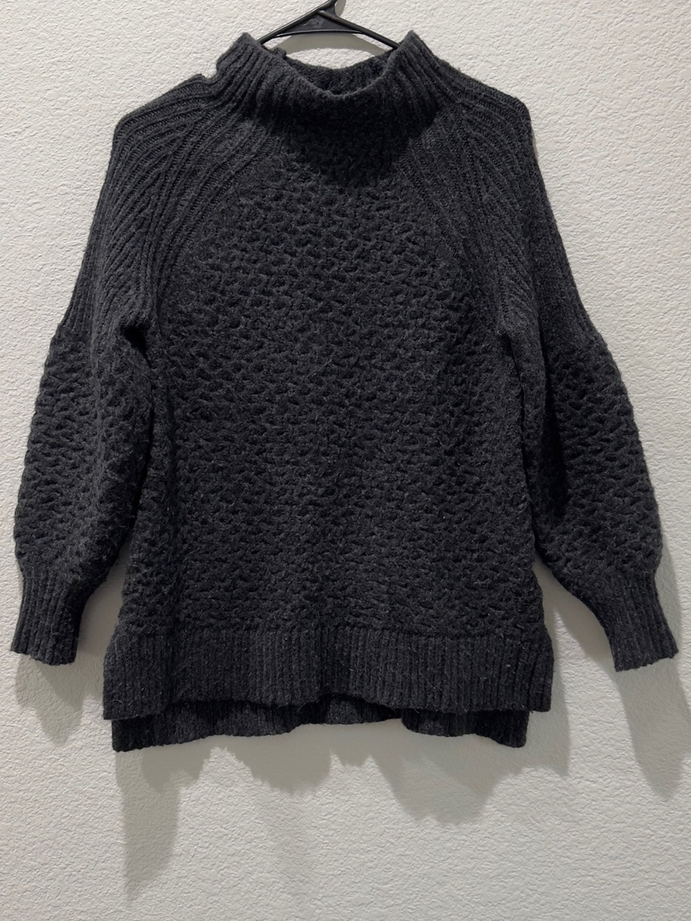 Anthropologie Bia Mock Neck Tunic Textured Knit Sweater